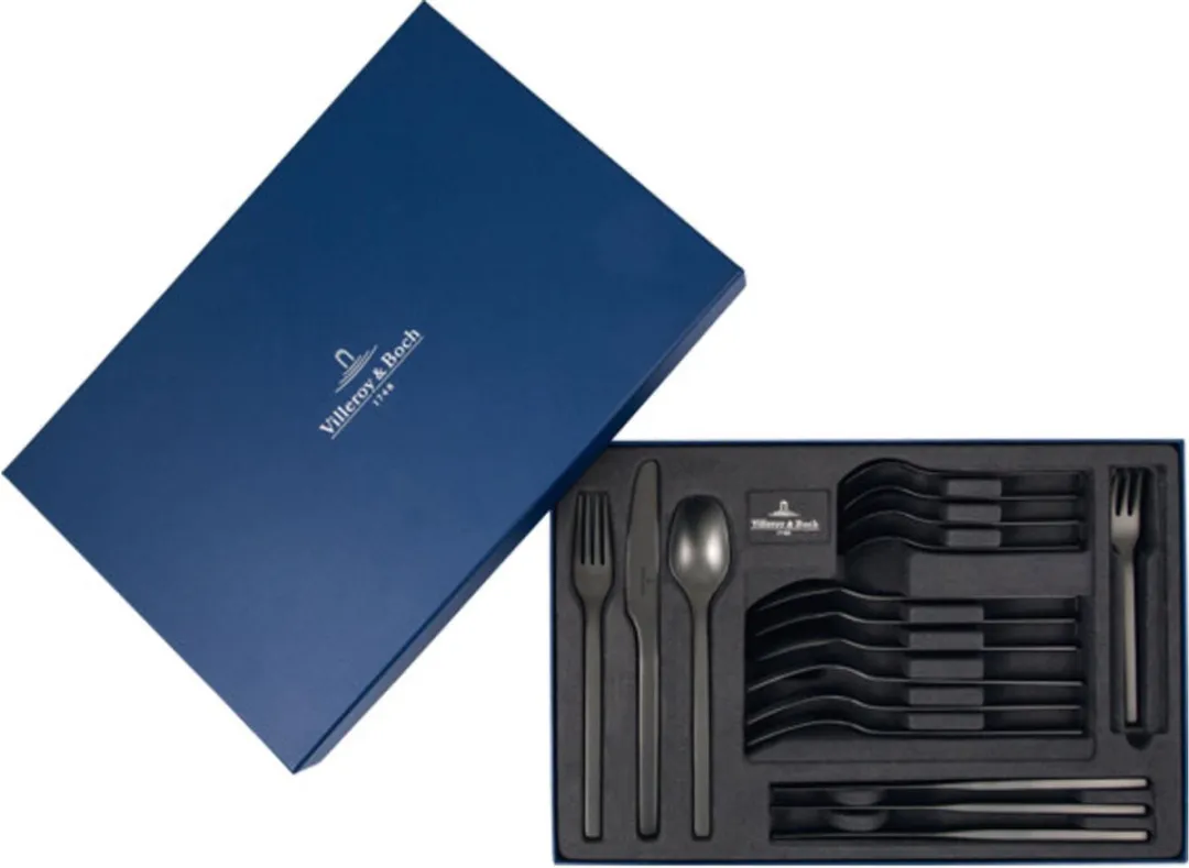 Villeroy & Boch Manufacture Rock Bestekset - 16-delig Zwart
