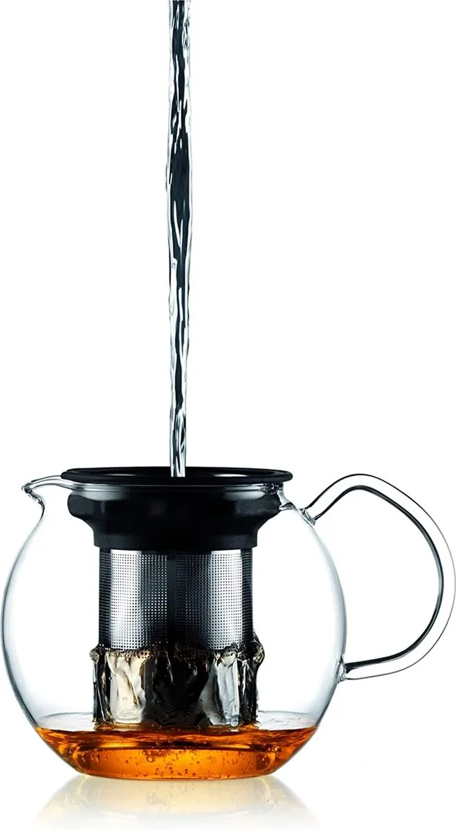 Bodum Assam Theepot met Zuigerfilter 1L - 2 Glazen - Borosilicaatglas