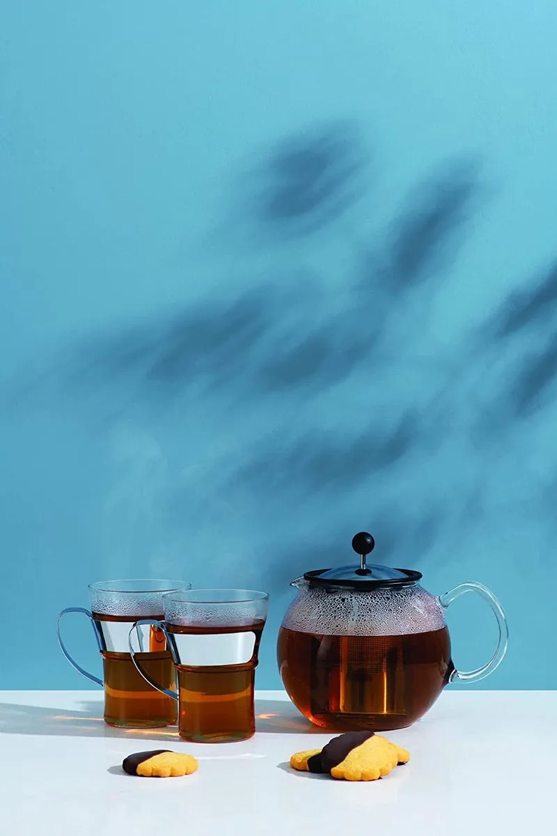 Bodum Assam Theepot met Zuigerfilter 1L - 2 Glazen - Borosilicaatglas