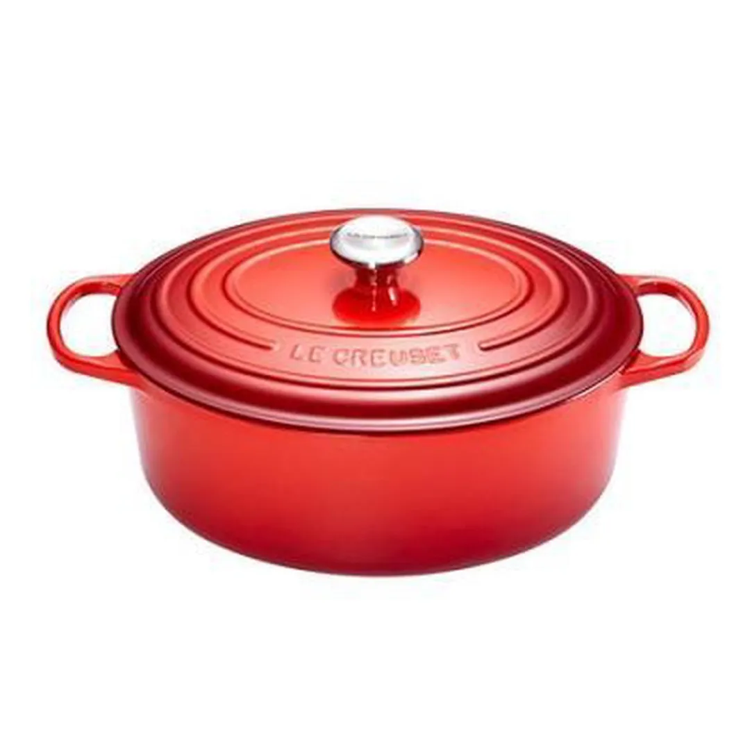 Le Creuset Signature Braadpan 8,9L - 35cm - Kersenrood - afbeelding 6 van 6