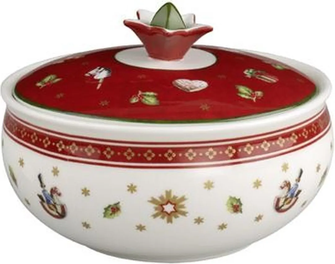Villeroy & Boch Toy's Delight Suikerpot 14-8585-0960 - 500ml - Kerst Rood/Wit - afbeelding 6 van 6