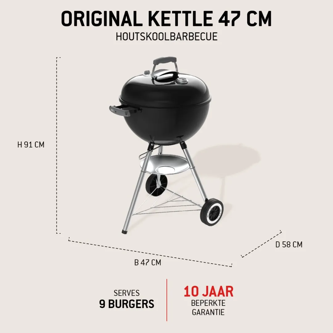 Weber Original Kettle BBQ 57cm - Zwart