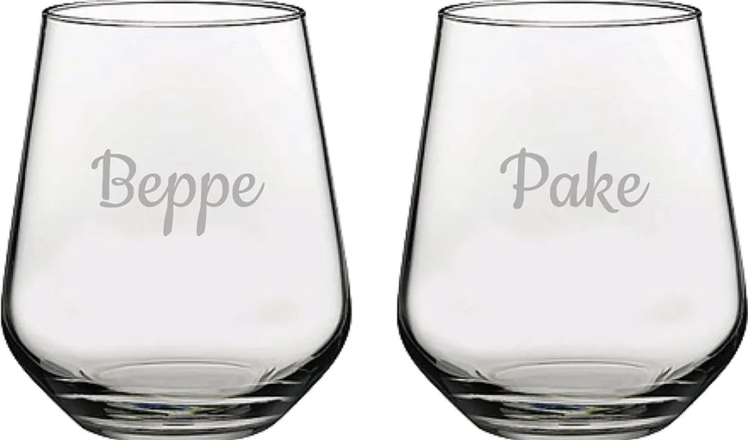 Pasabahce Gegraveerd Drinkglas Pake & Beppe