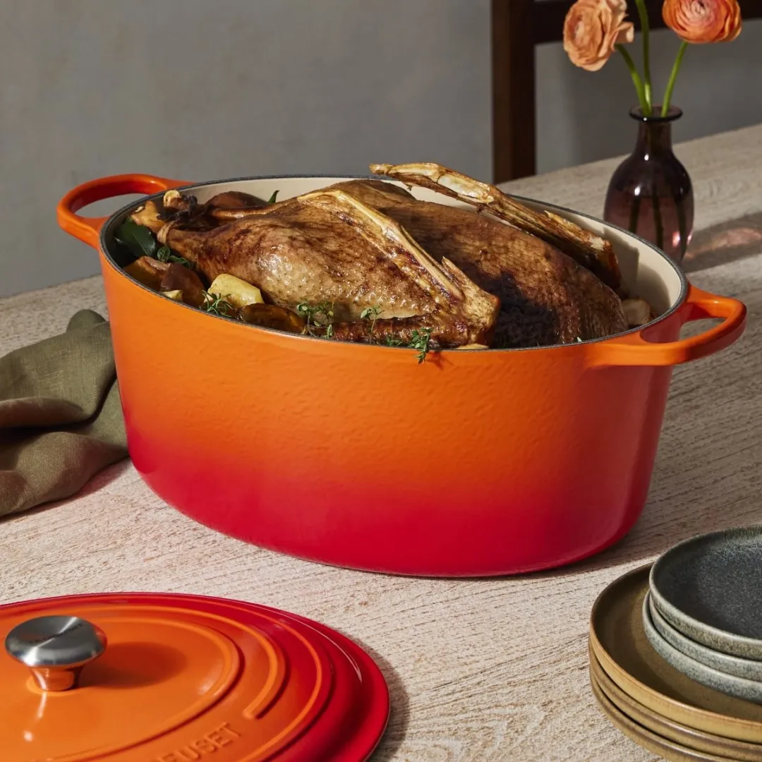 Le Creuset Ovale Braad-/Stoofpan 13,9L - 40cm - Oranjerood