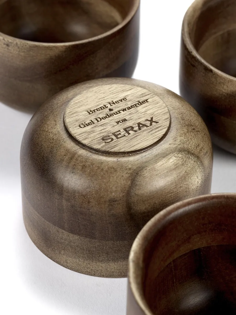 Serax Giel Dedeurwaerder Houten Theekopjes 150ml - 4 Stuks - afbeelding 4 van 6