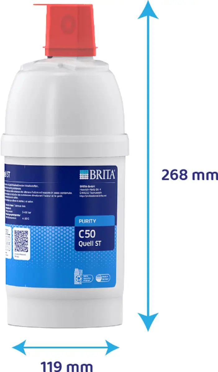 BRITA Purity C50 Quell ST Filterpatroon - 960ml - Multicolor