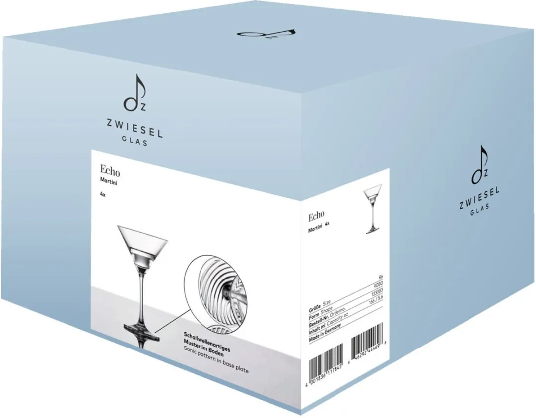Zwiesel Glas Echo Martiniglas 277ml - 4 Stuks