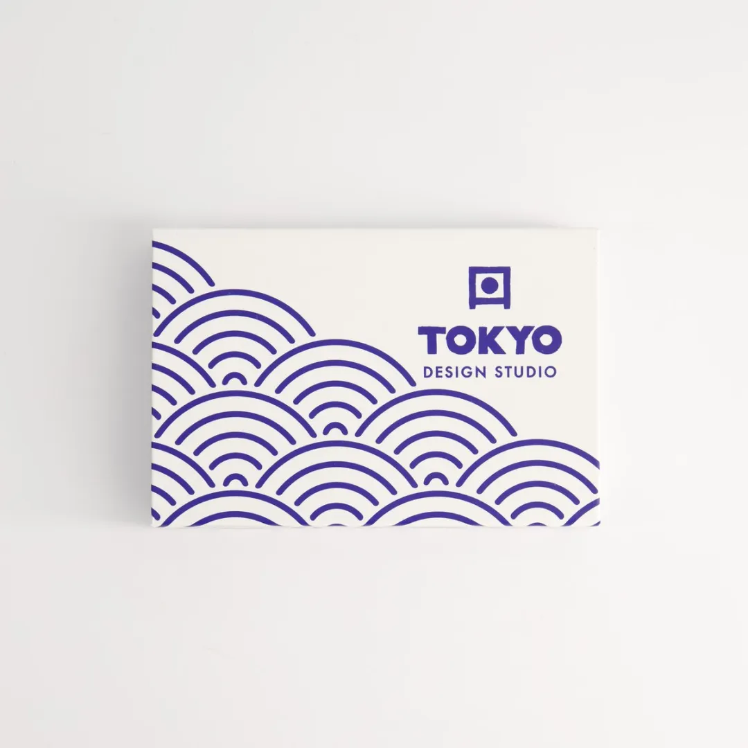 Tokyo Design Studio Nippon Blue Lepelset 13cm - 4 Stuks - Blauw/Wit