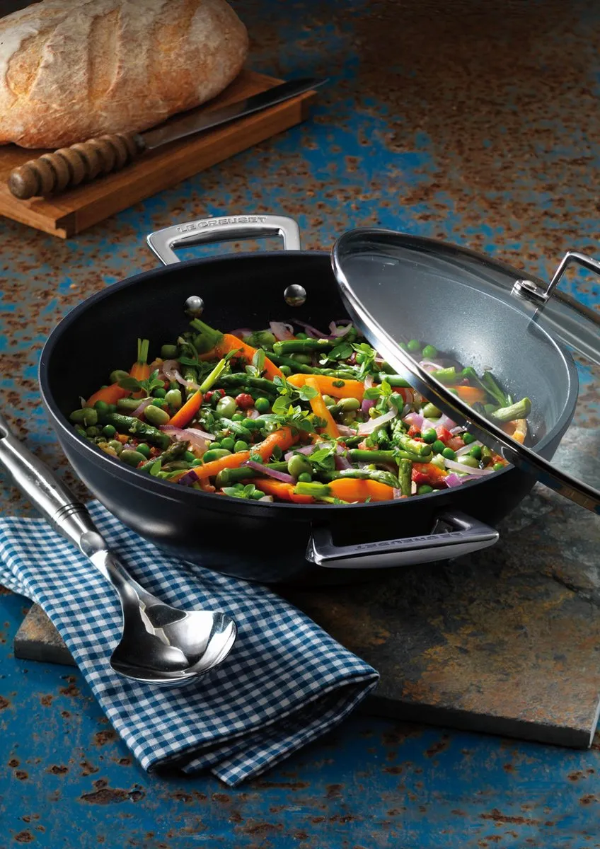 Le Creuset Les Forgées Hapjespan 28cm - Zwart