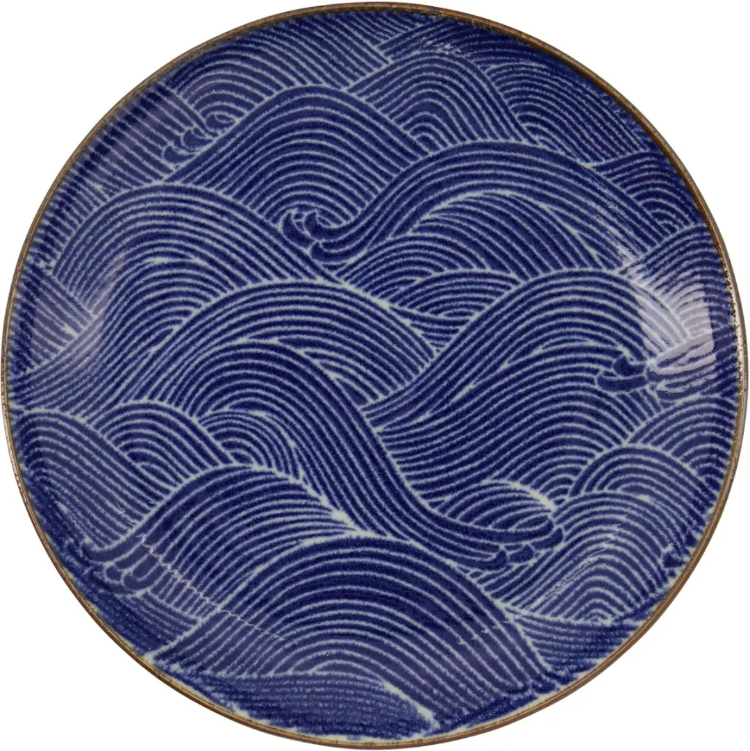 Tokyo Design Studio Seigaiha Blue Bord