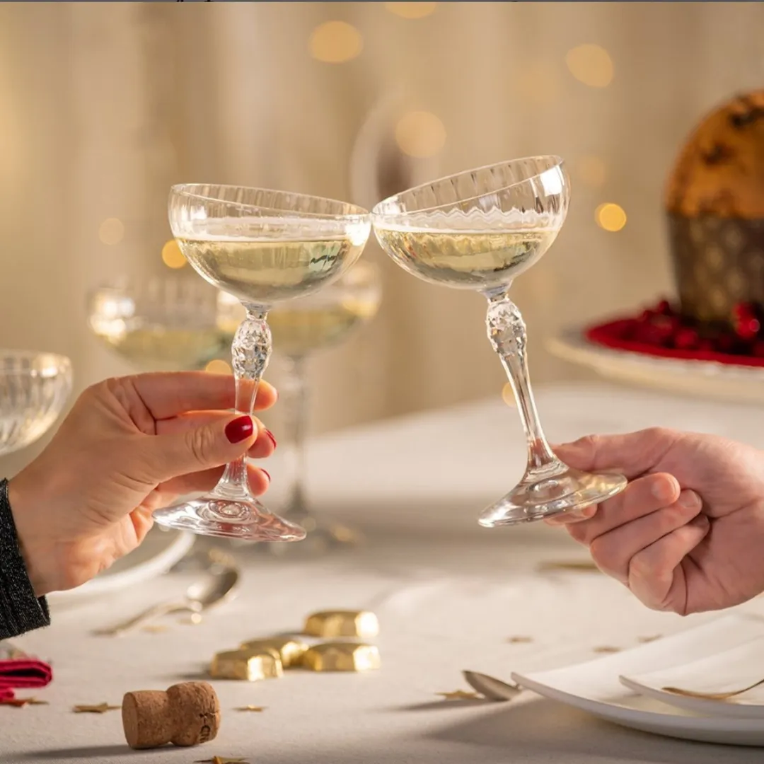 Bormioli Rocco America's Cocktail Martini glazen - 22 cl - 24 stuks - Champagneglazen - Coupe - Kristalglas - Vaatwasserbestendig