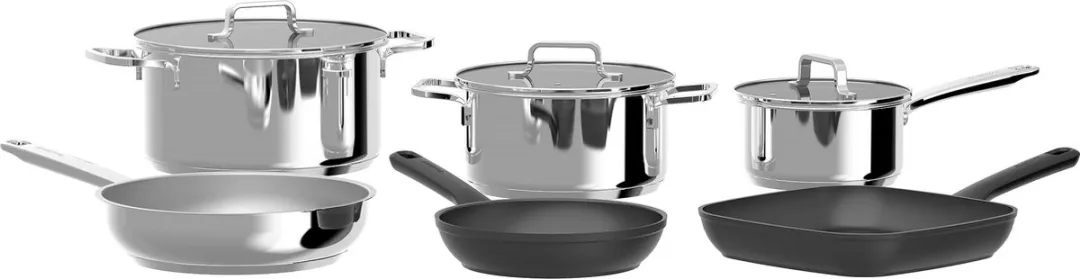BergHOFF DiNA Helix 9-delige Kookpottenset - Metaal
