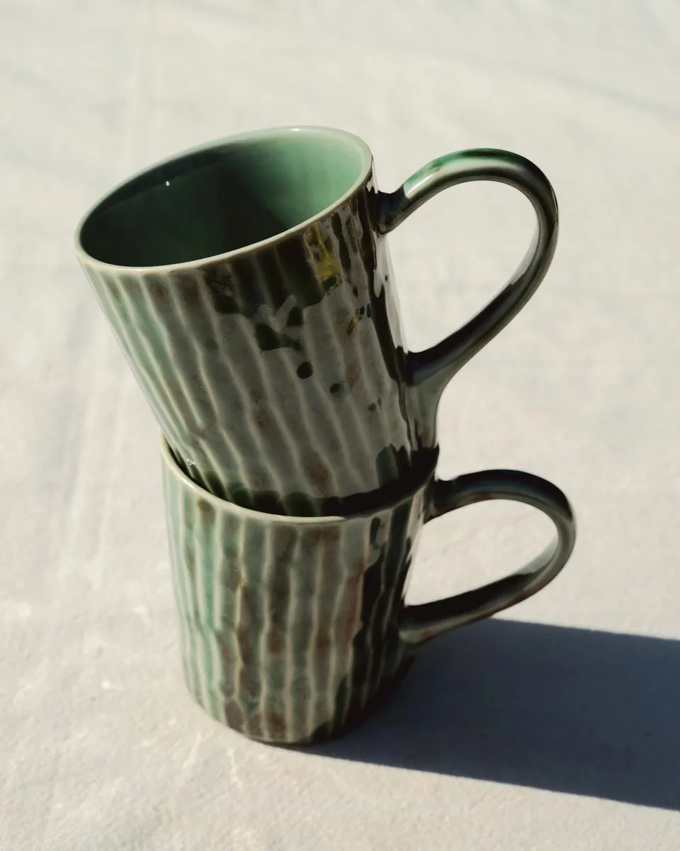 Serax Pascale Naessens Verde Theekop 370ml - Groen - 2 Stuks