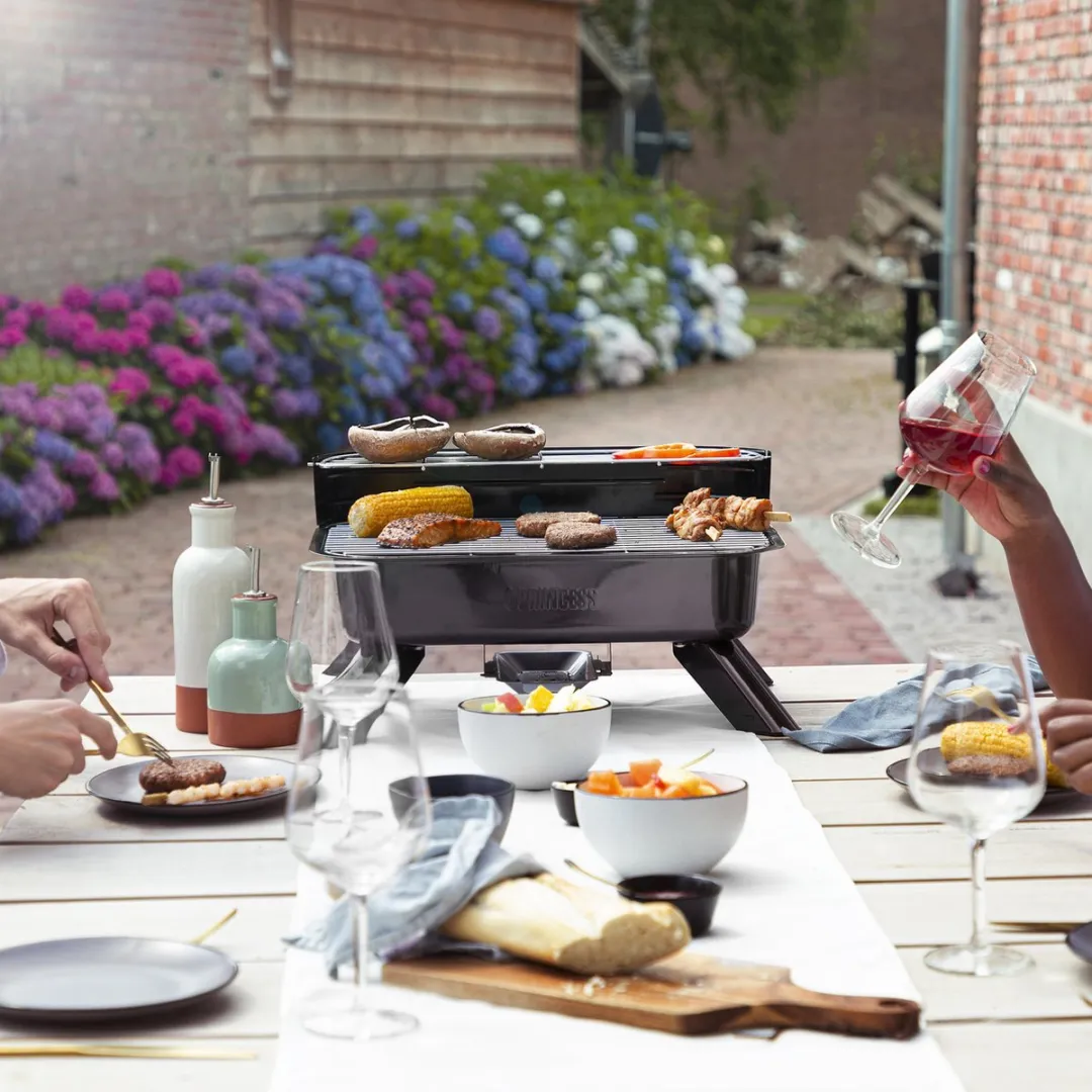 Princess 112252 Hybride Barbecue 2000W - 32cm - Zwart - afbeelding 6 van 6