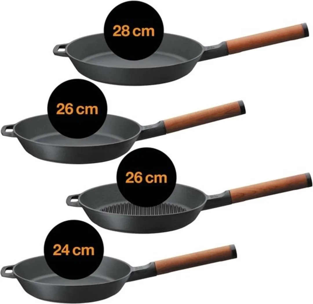 Fiskars Norden Gietijzeren Koekenpan 28cm - Zwart