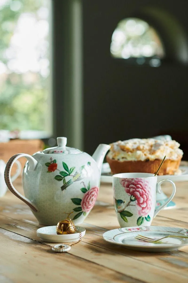 Pip Studio Blushing Birds Theepot 1,6L - Wit Porselein