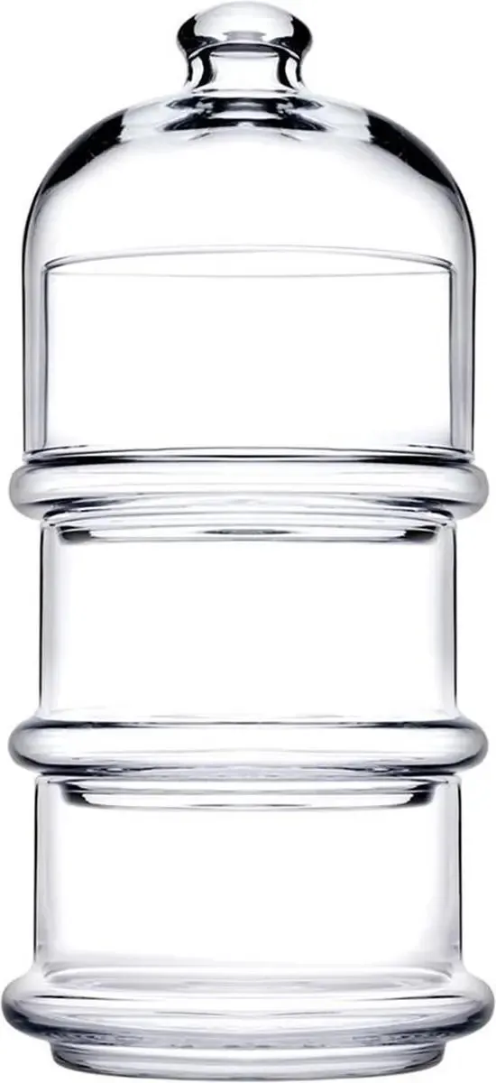 Pasabahce Villa Patisserie Glazen Voorraadpot Mini 3-laags - Ø10cm