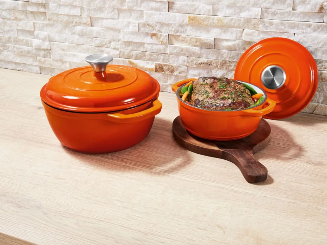 Silvercrest Gietijzeren Braadpan 16cm - 1,3L - Oranje