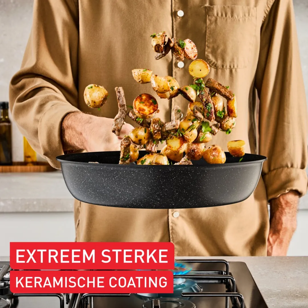 Tefal Experience Ceram G22220602 Keramische Koekenpan 28cm - Zwart
