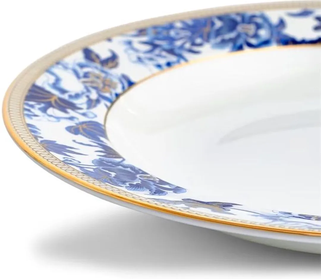 Wedgwood Diep Bord Hibiscus - 23cm - Blauw