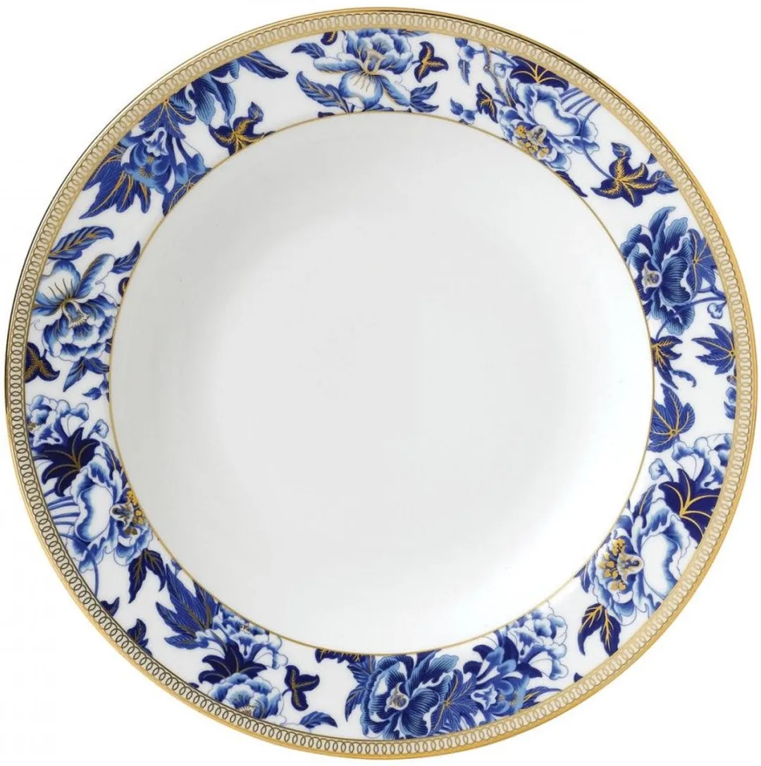 Wedgwood Diep Bord Hibiscus - 23cm - Blauw
