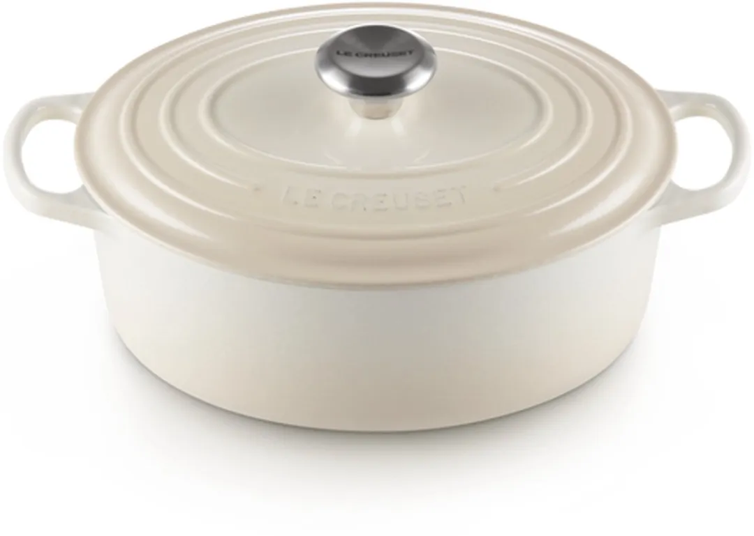 Le Creuset Ovale Braadpan 29cm - 4,7L - Meringue - afbeelding 6 van 6