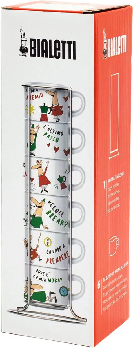 Bialetti Impilabili TAZZ202 Espressokopjes - 7 Stuks