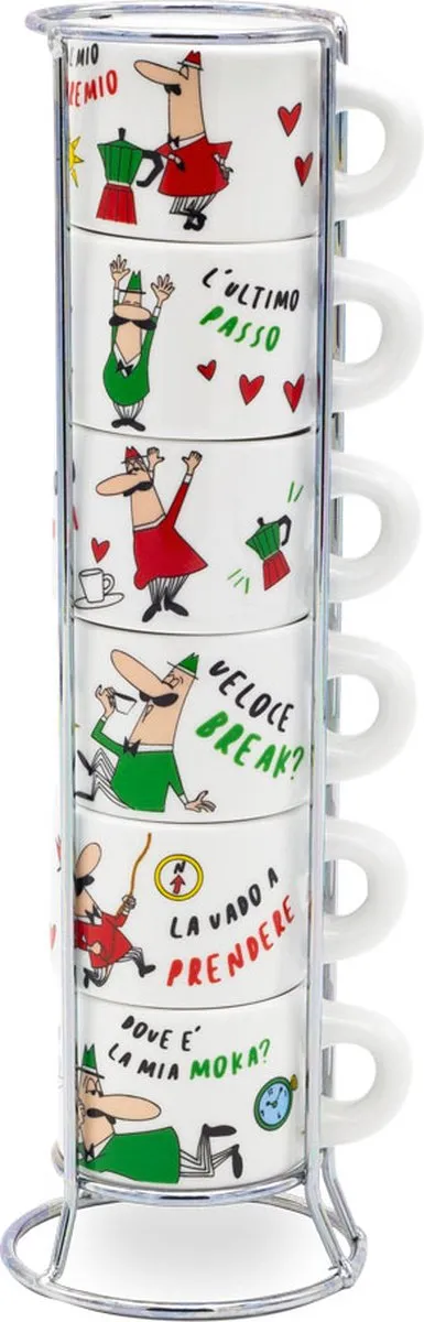Bialetti Impilabili TAZZ202 Espressokopjes - 7 Stuks
