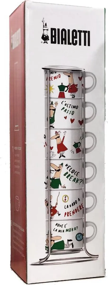 Bialetti Impilabili TAZZ202 Espressokopjes - 7 Stuks