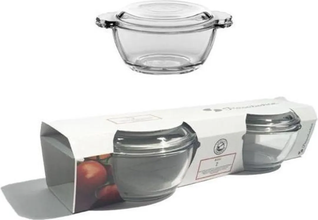 Pasabahce Basic Glazen Bewaarschaaltjes Ø11cm - Set van 2