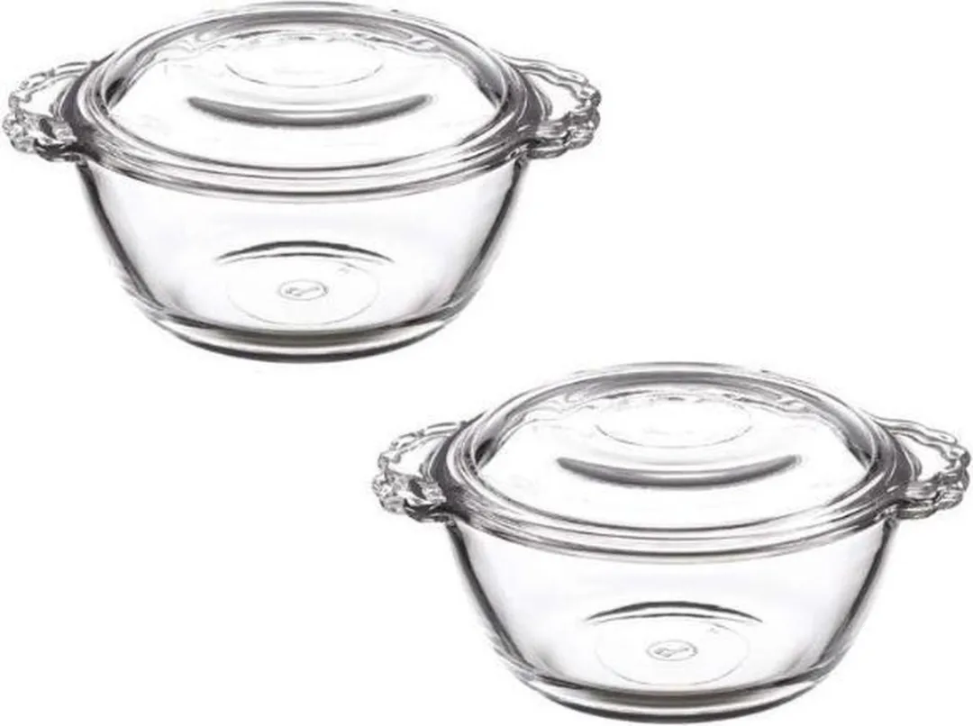 Pasabahce Basic Glazen Bewaarschaaltjes Ø11cm - Set van 2