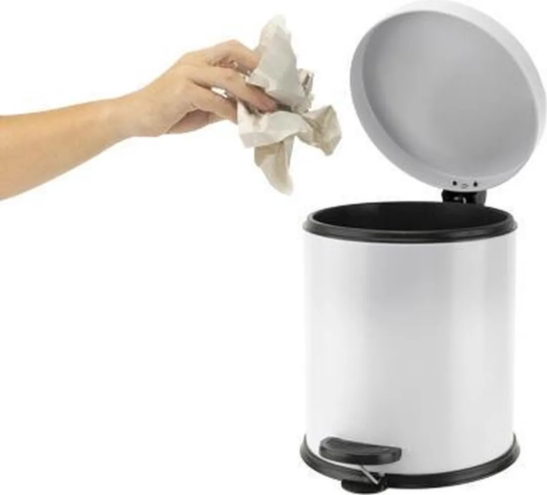 Cosy&Trendy Pedaalemmer 5L - Wit - afbeelding 6 van 6