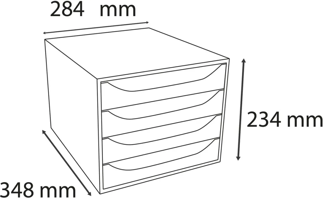 Exacompta ECOBOX Ladenblok 4 Laden - Framboos - 32 Stuks