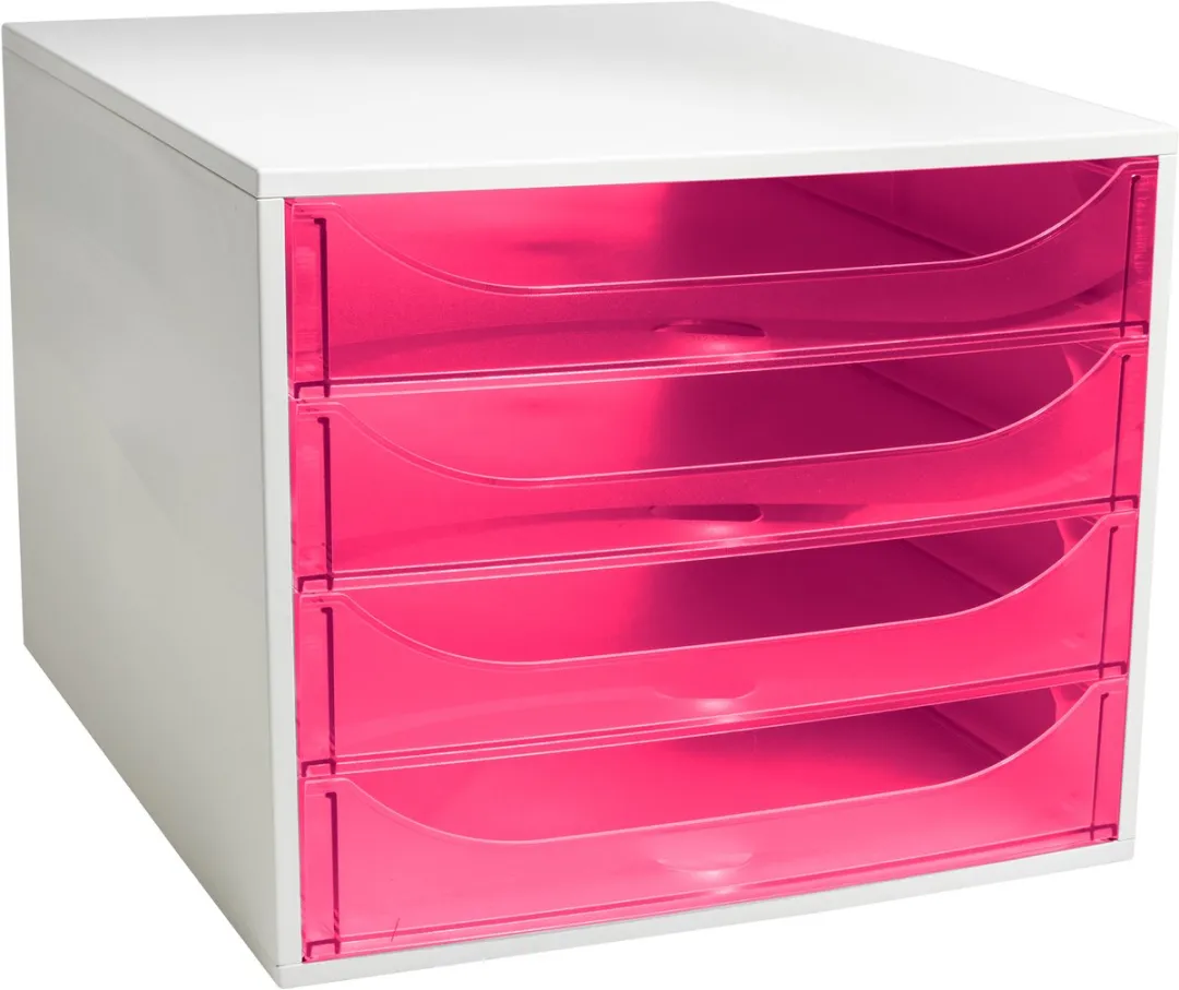 Exacompta ECOBOX Ladenblok 4 Laden - Framboos - 32 Stuks