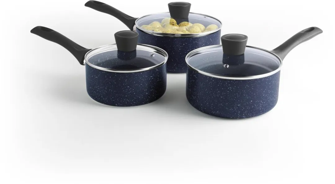 Russell Hobbs Nightfall Stone 3-delige Steelset - 16/18/20cm - Inductie - Blauw - afbeelding 2 van 6