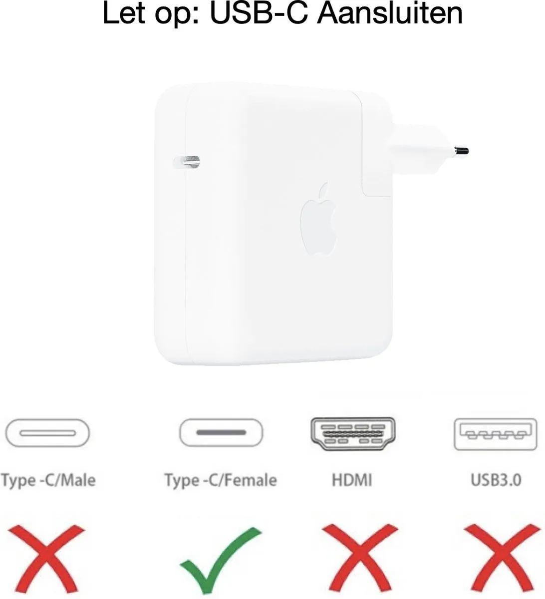 Apple USB-C Power Adapter 96W MX0J2ZM/A - Wit