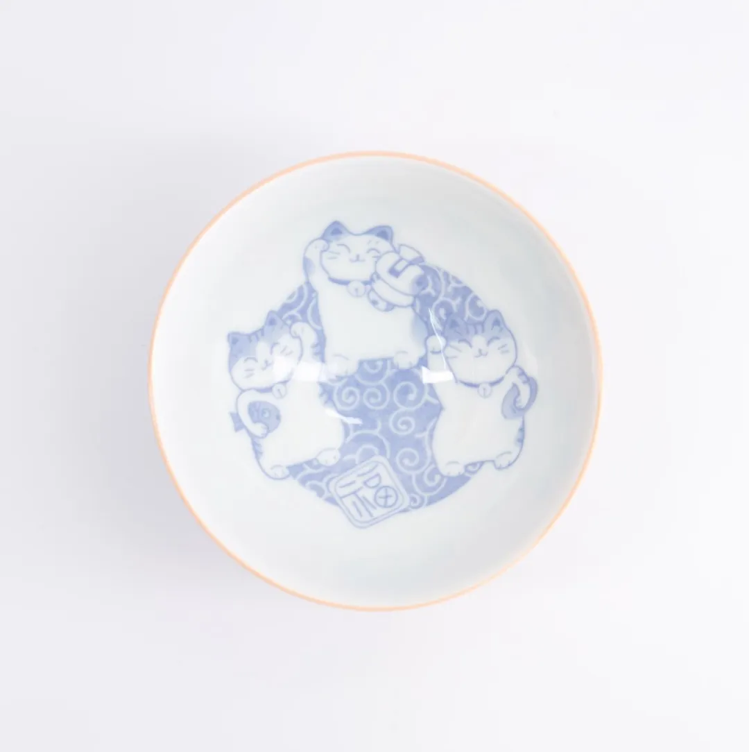 Tokyo Design Studio Kawaii Rijstkom Karakusa Geluks Kat - 300ml Oranje