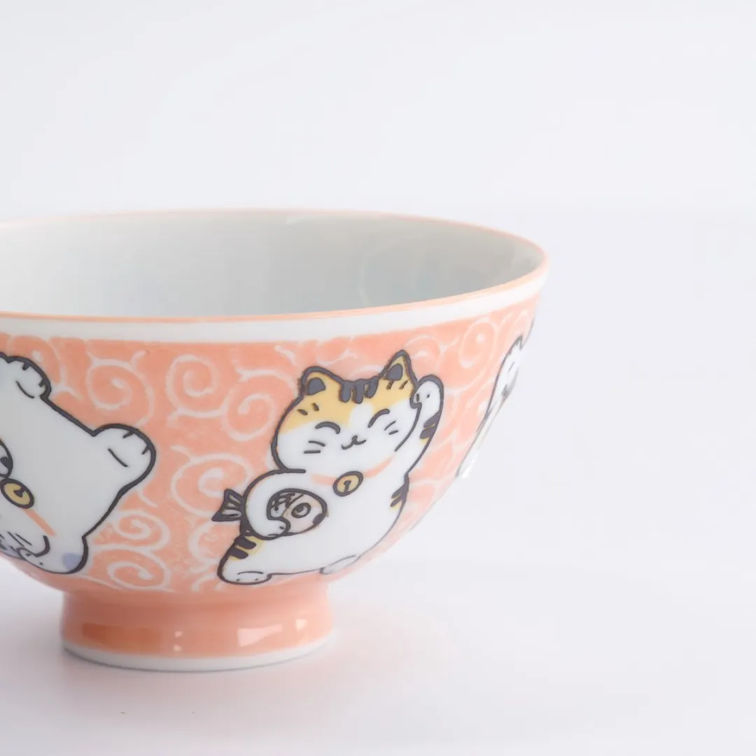 Tokyo Design Studio Kawaii Rijstkom Karakusa Geluks Kat - 300ml Oranje