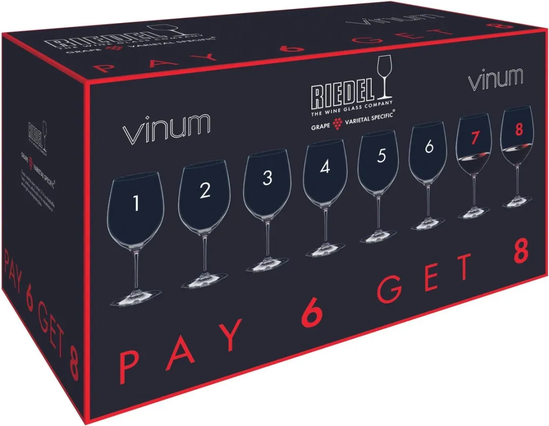 Riedel Vinum Bordeaux Glas - 650ml - Set van 8