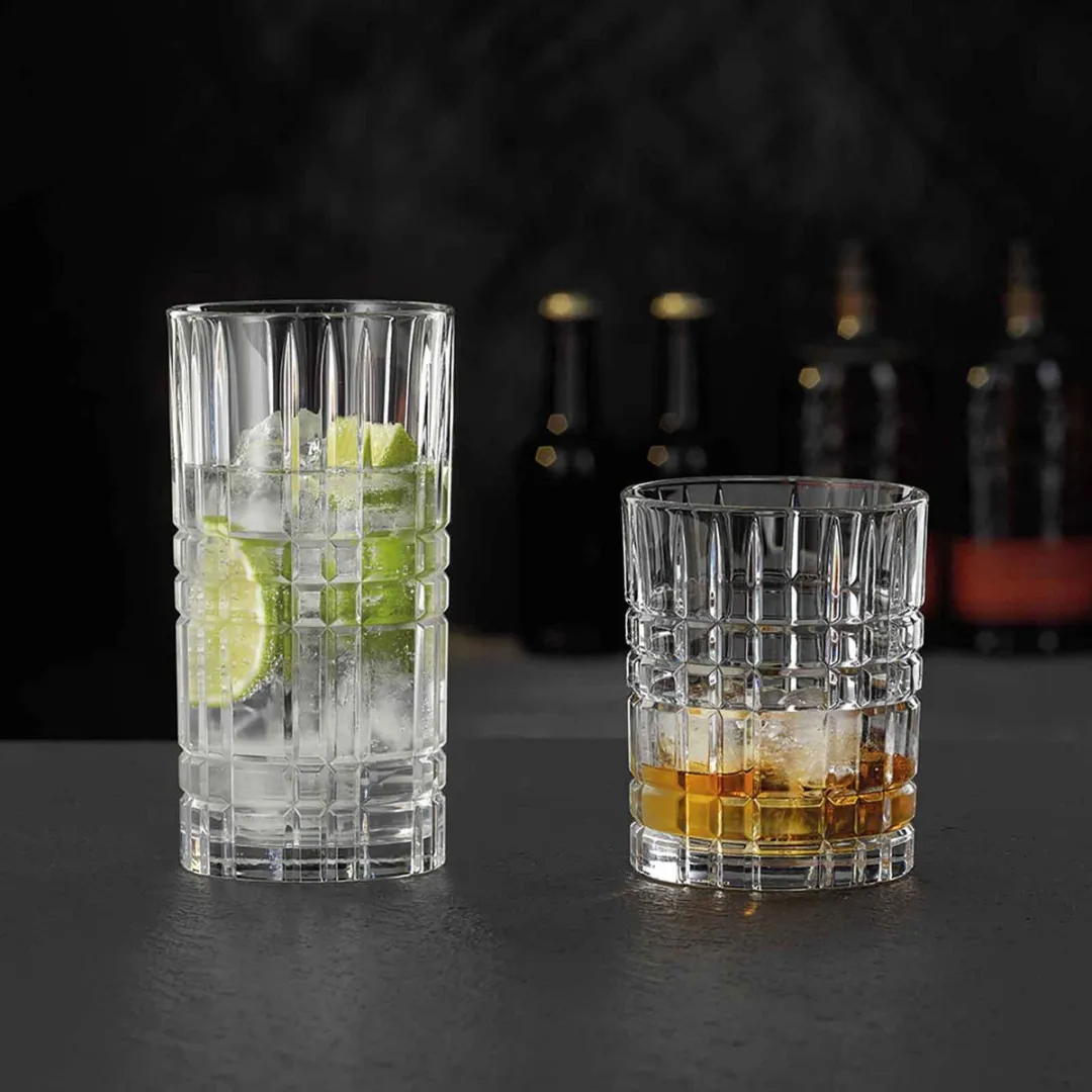 Nachtmann Square Whiskey & Longdrinkglazen 12-delig - 0,44L/0,34L
