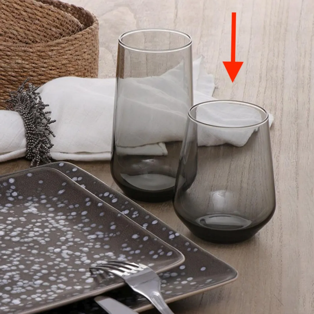 Pasabahce Allegra Waterglazen - 425ml - 3 Stuks - Zwart