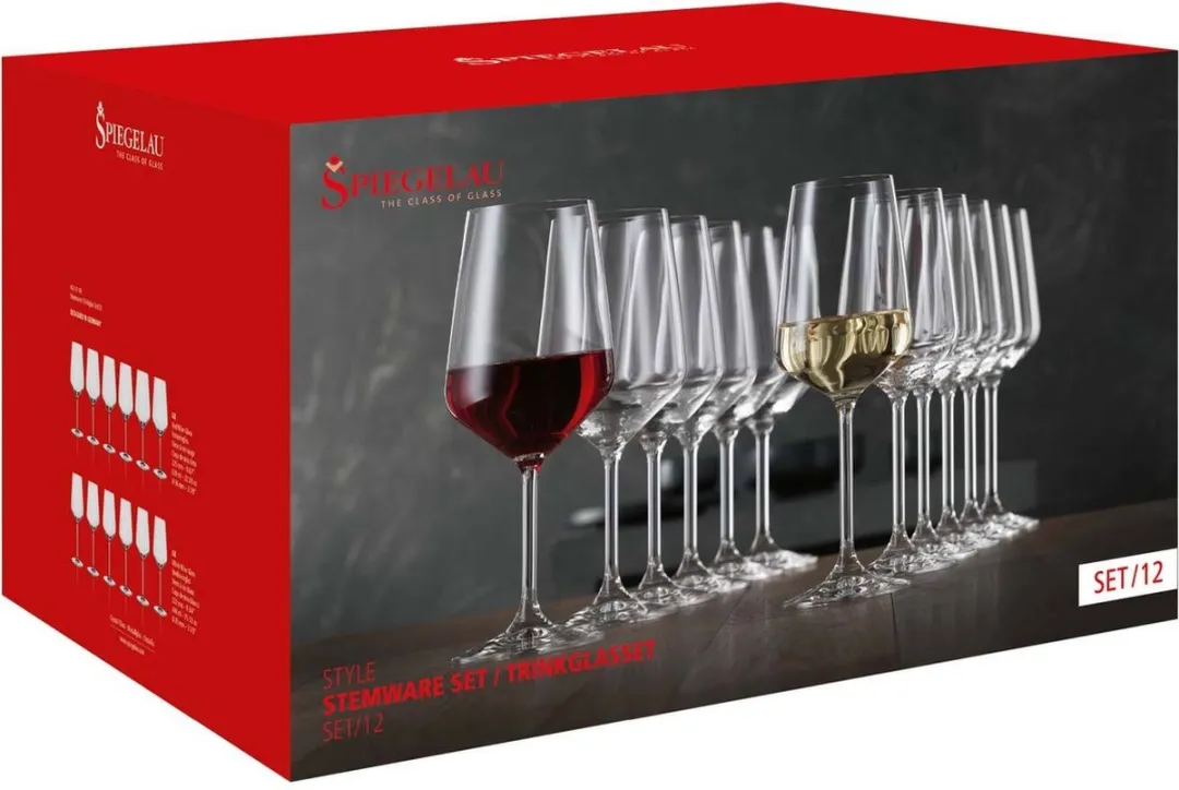 Spiegelau Style Set Rot- en Wijnglazen - 12 Stuks