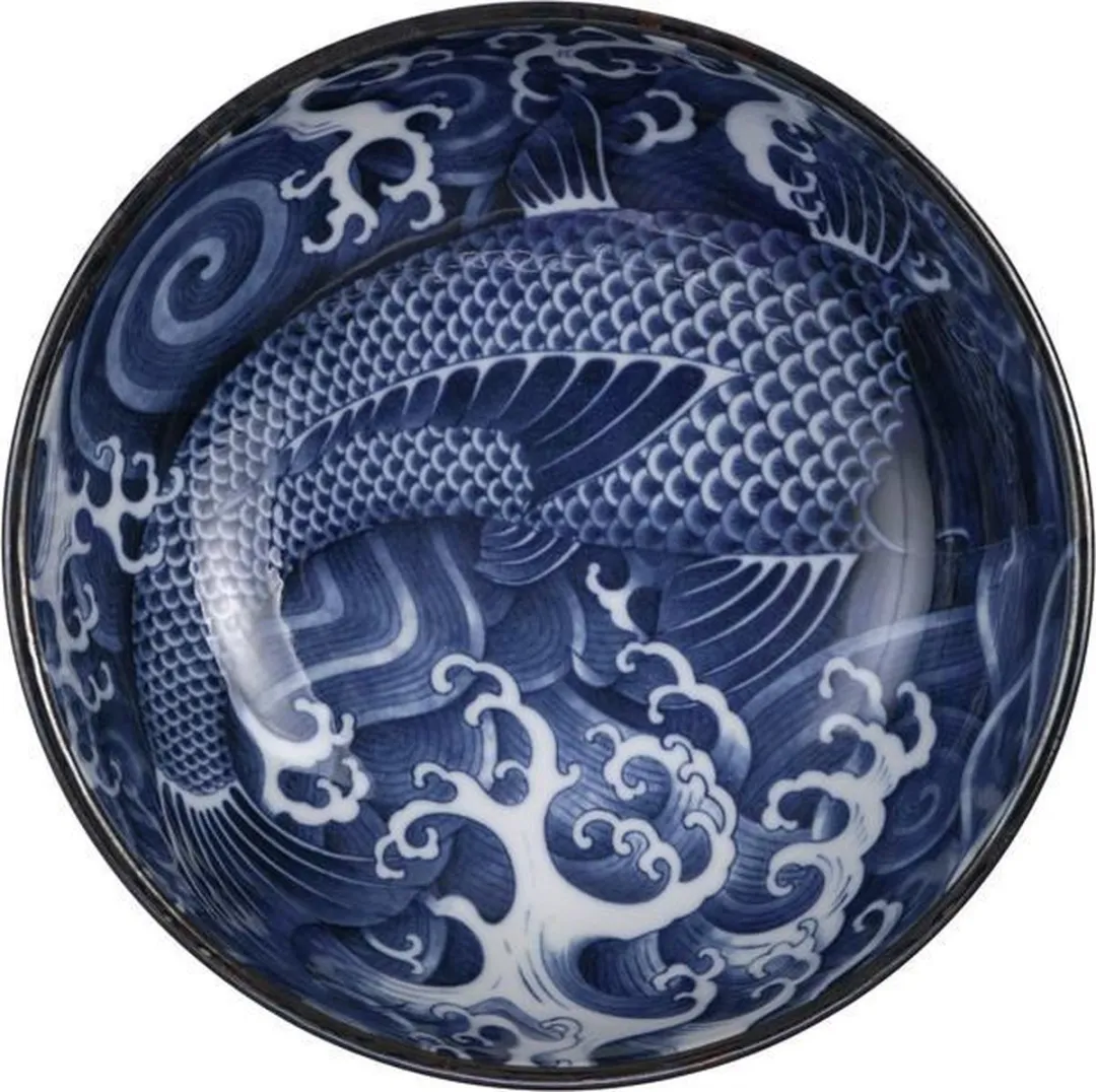 Tokyo Design Studio Carp Menbachi Kom Blauw