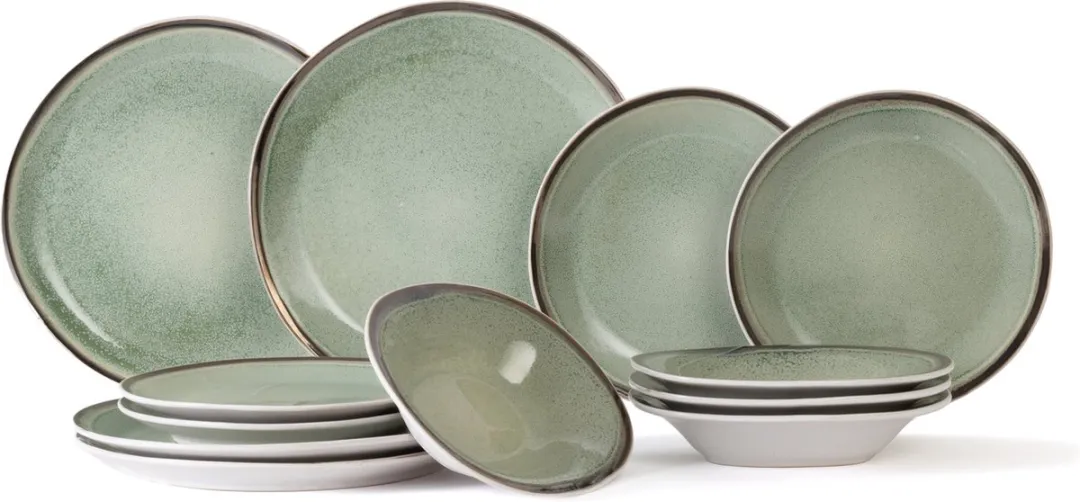 Cosy&Trendy Serviesset Fez Groen 12-delig