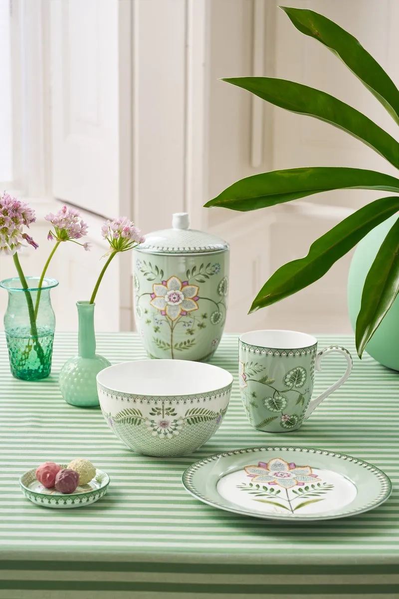 Pip Studio Lily Lotus Breakfast Set - 3-delig - Groen