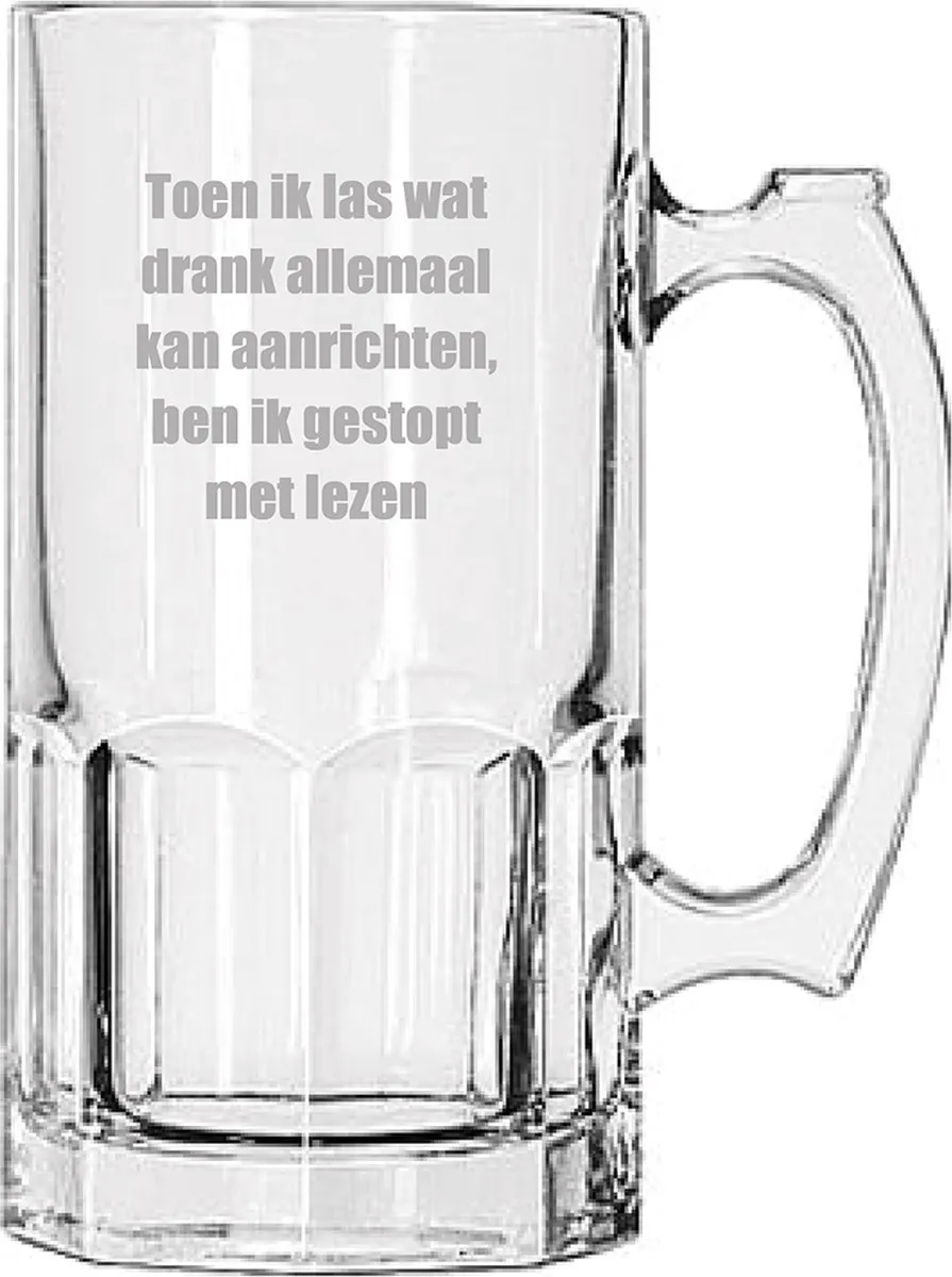 Libbey Bierpul 'Gestopt met lezen'