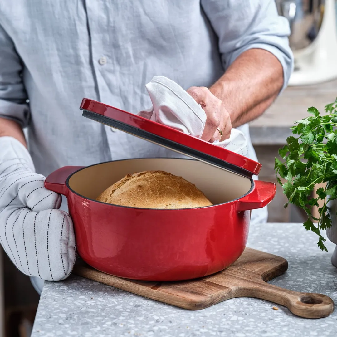 KitchenAid Braadpan 22cm - Geëmailleerd Gietijzer - Keizerrood