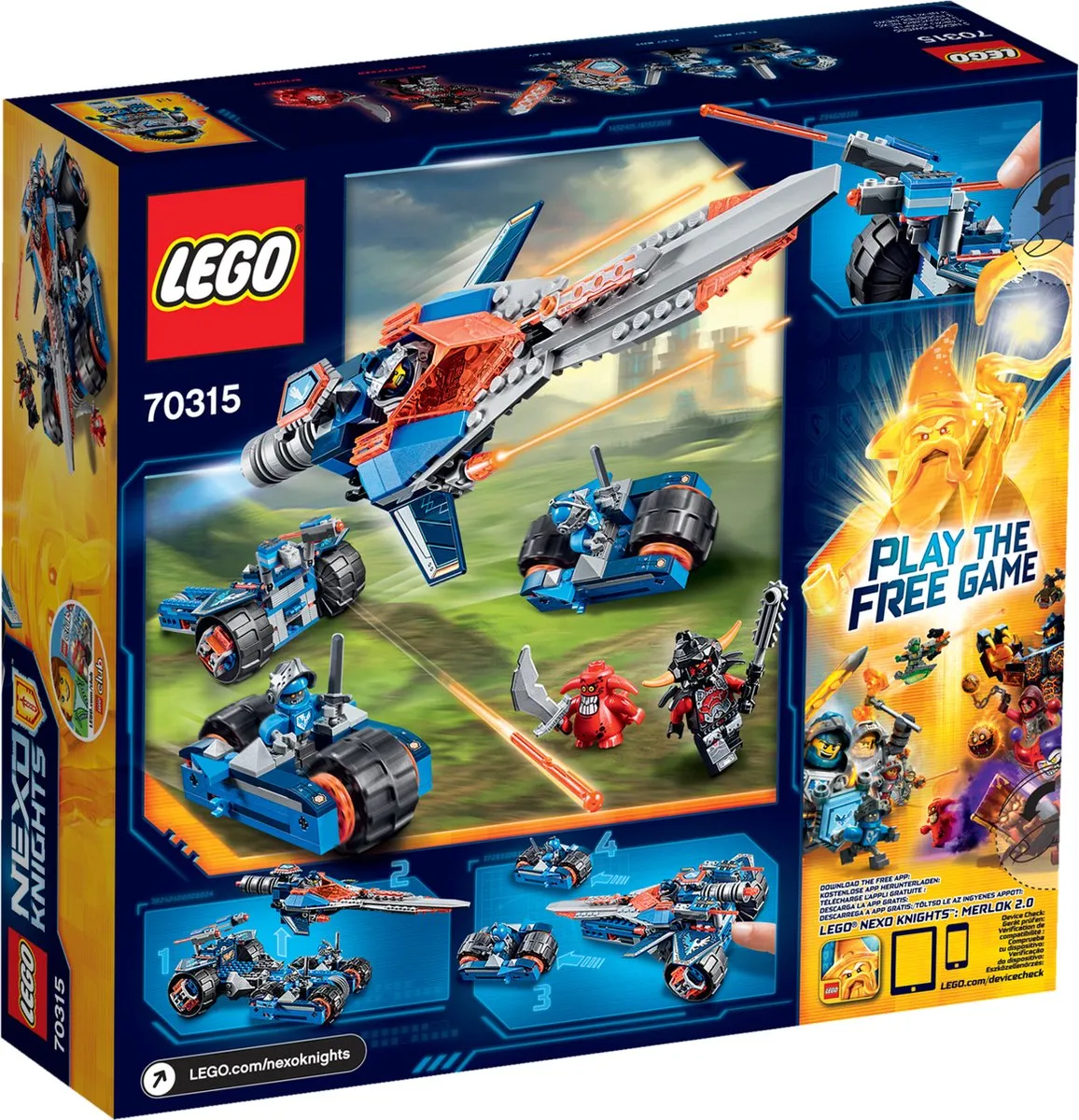 LEGO NEXO KNIGHTS Clay Gevechtszwaard 70315 - 367 Stukken