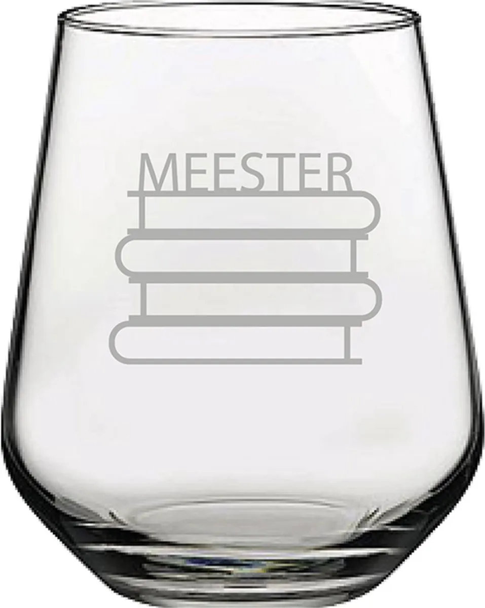 Pasabahce Gegraveerd Drinkglas Meester met boeken 42,5cl