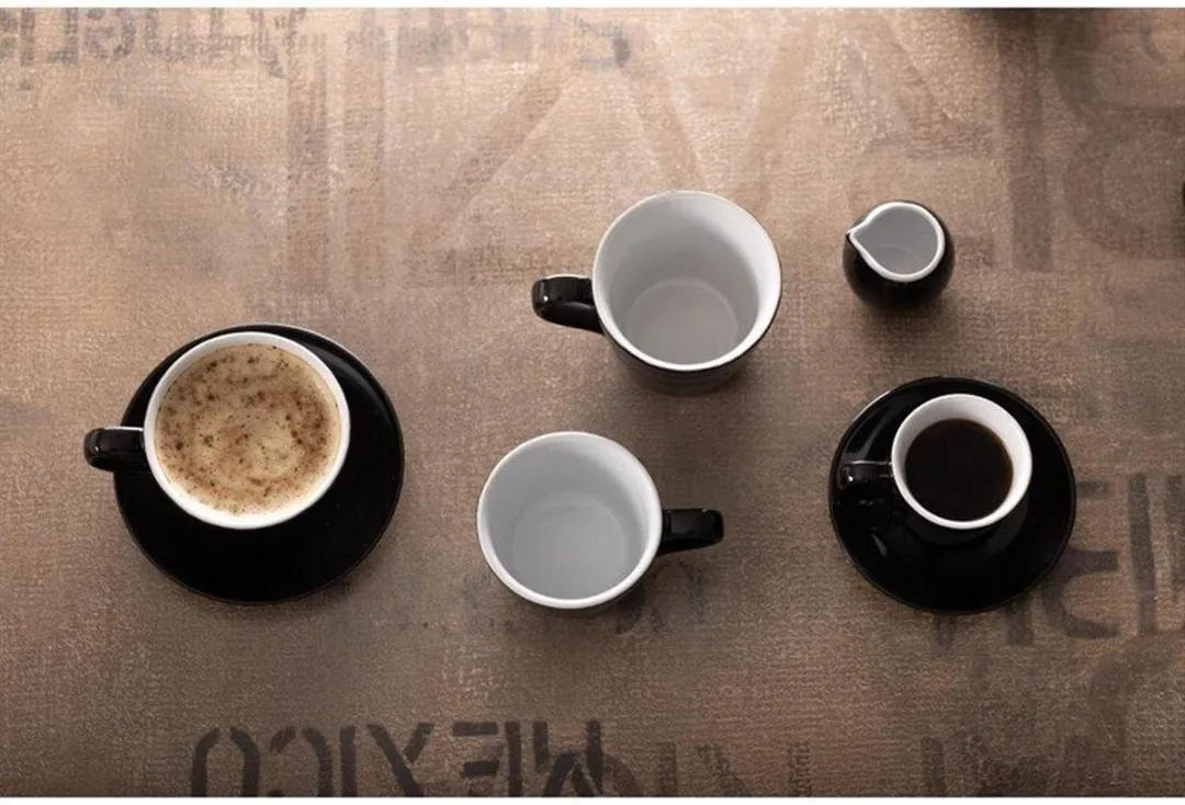Olympia Cafe Latte Cup CU957 - 12 Stuks - 340ml - Zwart